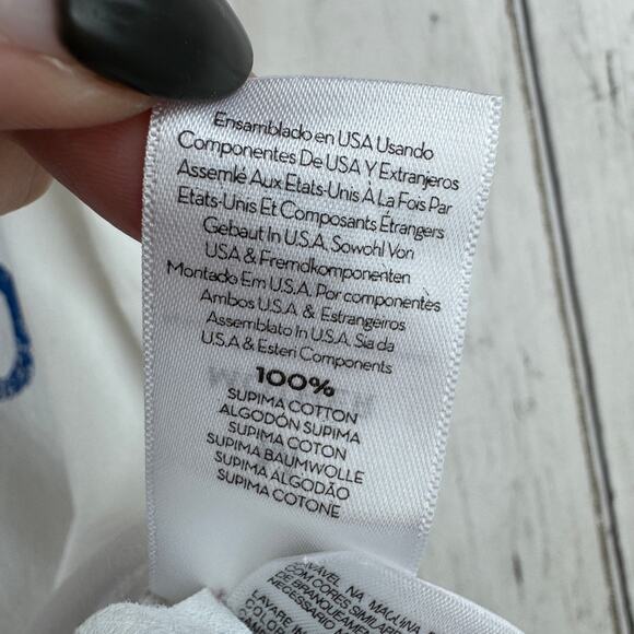 MOTHER White The Boxy Goodie Goodie Horse Around Tee Supima Cotton Size Medium - Picture 7 of 14